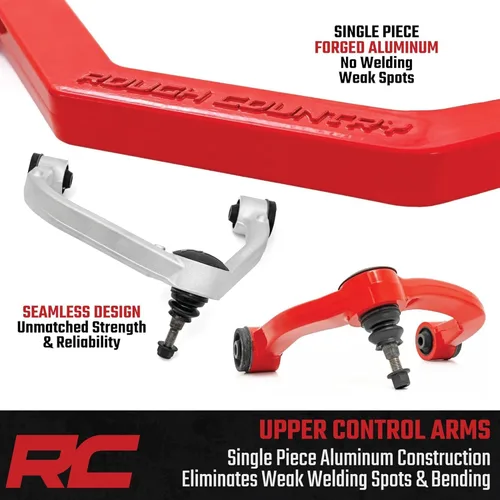 Vista 7 de Brazos de control superior forjados de aluminio de Rough Country para Ram 1500 de 12-18 31201RED