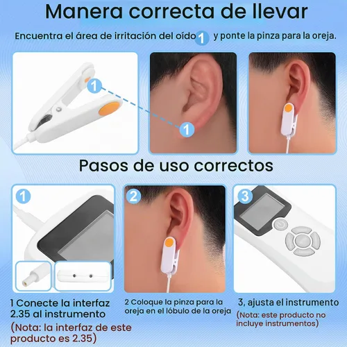 Vista 3 de Adaptador de clip de oreja VNS, máxima comodidad y señal estable. Experimenta una conductividad superior con punta de esponja conductora y un diseño
