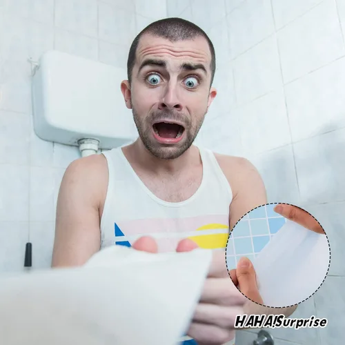 Vista 3 de Skylety 2 rollos de papel higiénico sin desgarros, bromas falsas para adultos, rollo de papel higiénico sin rasgaduras, regalos divertidos
