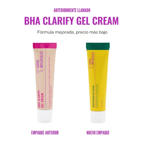 Vista 6 de Good Molecules Yuzu Blemish Gel Cream - Crema hidratante de gel ligero con ácido salicílico, BHA y extractos naturales para tratar el acné, el tono