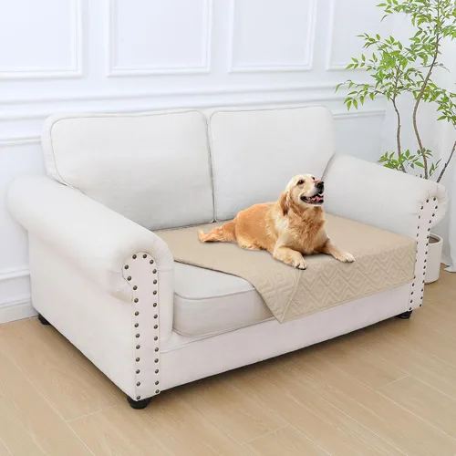 Vista 56 de hyha Manta impermeable para perros, funda suave para cama de perro, mantas para mascotas, funda impermeable para sofá y sillón para perros lavable
