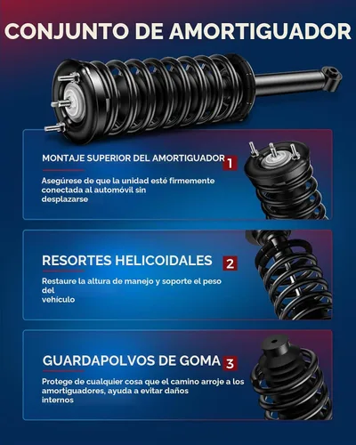 Vista 3 de KAX Amortiguadores y Puntales Delanteros Completos para CR-V 2007 2008 2009 2010 2011 2012 2013 2014 272492 272491 Puntales con Conjuntos