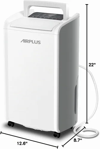 Vista 9 de AIRPLUS - Deshumidificador de 70 pintas con manguera de drenaje, 4500 pies cuadrados para sótano