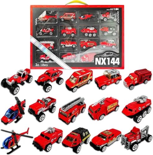 Vista 7 de OTONOPI Camión de transporte de automóviles, construcción de autos fundidos a presión, juego de vehículos de juego, camión portador con minicúa