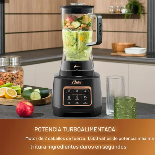 Vista 2 de Oster Extreme Mix Licuadora, Licuadora de Encimera de Alta Velocidad de 1500 Vatios con Jarra de 64oz y Programas Automáticos, Perfecta