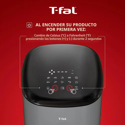 Vista 5 de T-fal Freidora de aire digital Easy Fry Max de 5.3 cuartos de galón: 10 programas de cocción versátiles, pantalla táctil intuitiva, cesta apta