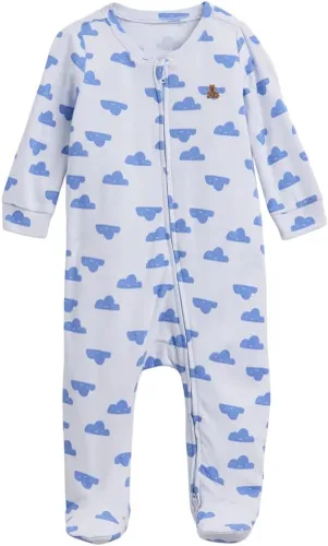 Vista 4 de GAP Traje de una pieza unisex para bebé con cremallera bidireccional y pies