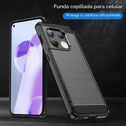 Vista 5 de Funda para OnePlus 10 Pro 5G, a prueba de golpes, resistente a los arañazos, funda de fibra de carbono, TPU suave, para OnePlus 10 Pro 5G
