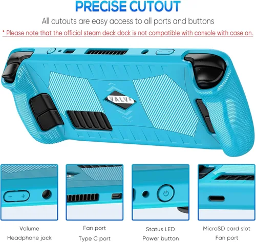 Vista 3 de YUANHOT - Funda protectora mejorada para cubierta de vapor con protector de pantalla, kit de accesorios de cubierta protectora de TPU suave