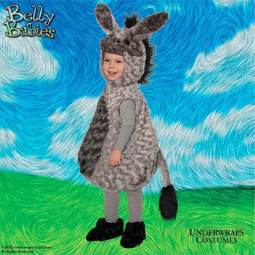 Vista 2 de UNDERWRAPS Disfraz de bebé de burro, disfraz de Halloween de bebé de burro para niños pequeños