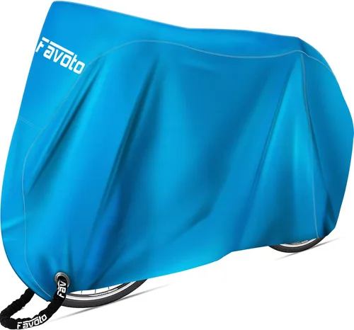 Vista 14 de Favoto - Funda impermeable para bicicleta al aire libre - Cubierta de bicicleta para 2 bicicletas XXL, protección contra el sol, la lluvia, el polvo