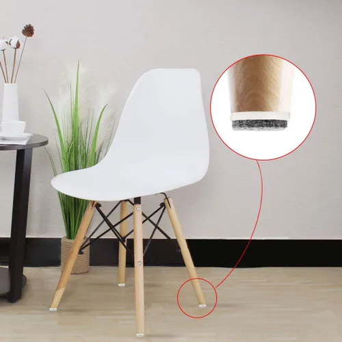 Vista 5 de uxcell 30pcs 0.591 in Dia Mesa Silla Muebles Pies Patas Piso Protector Protector Fieltro Pad Uñas Negro