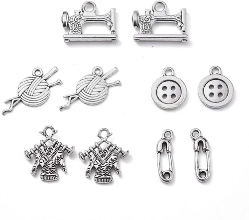 Vista 11 de Craftdady Colgantes de estilo tibetano con temática mixta antigua para la fabricación de joyas de bricolaje