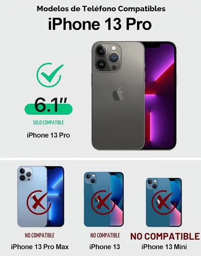 Vista 2 de Poetic Guardian Series - Funda compatible con iPhone 13 Pro de 6.1 pulgadas, carcasa híbrida reforzada de cuerpo completo, funda protectora