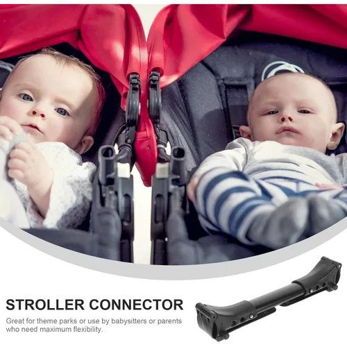 Vista 6 de ibasenice Conector de carrito de cochecito de 3 piezas para gemelos, accesorios universales para cochecito, accesorios universales para cochecito