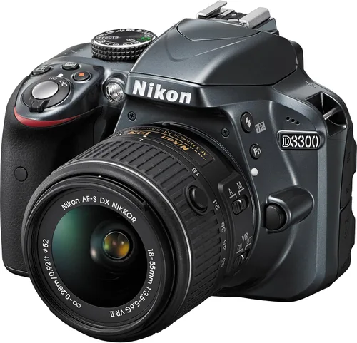 Vista 3 de Nikon D3300 con AF-P DX 18 – 55 mm VR SLR digital – negro
