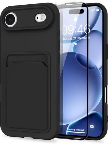 Vista 41 de MZELQ Compatible con iPhone 11 Funda TPU Soporte para Tarjetas Cubierta de Billetera, Protección de Cámara + Protector de Pantalla Funda Suave