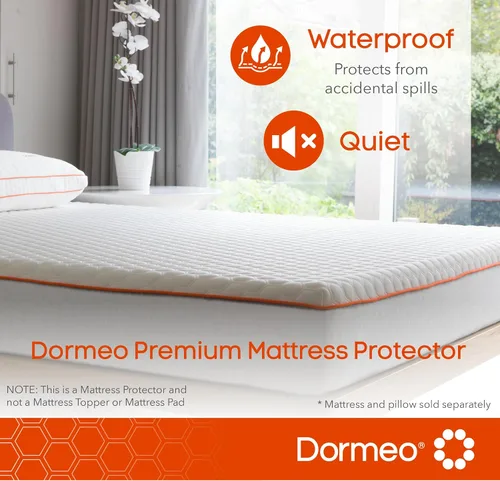 Vista 5 de Dormeo Protector de colchón premium, individual XL, con tecnología de refrigeración, impermeable, 80 pulgadas de largo x 39 pulgadas de ancho x 18