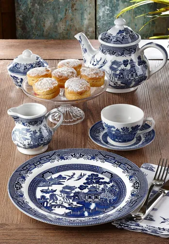 Vista 2 de Churchill - Vajilla de porcelana «sauce azul», Vajilla, Azul Willow