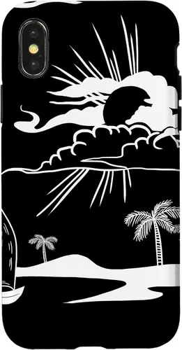 Vista 4 de Funda de regalo para iPhone 14 Beach Sunset Minimal Cool Tropical Summer Vacation