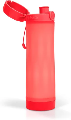 Vista 4 de Hidrate Spark 3 Smart - Botella de agua; rastrea el consumo de agua y brilla para recordarte que te mantengas hidratado., Rojo