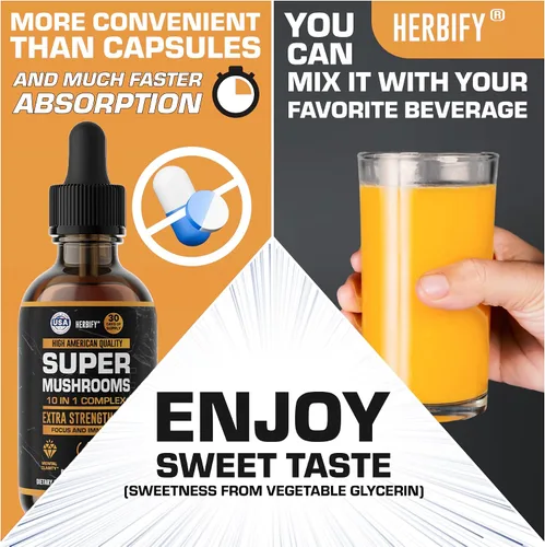 Vista 5 de Suplemento de hongos – Lions Mane Reishi Cordyceps Chaga Turkey Tail Inulina y más hongos para apoyo inmunológico, energía – Suplementos cerebrales