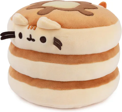 Vista 4 de GUND Pusheen la gata Pancake Squisheen - Peluche de felpa, juguete blandito para niños a partir de 8 años, color marrón, 6