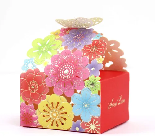 Vista 12 de Kslong Juego de 50 unidades por juego de cajas de regalo de galletas, recuerdos románticos de boda, bonita caja de chocolate para bodas, suministros