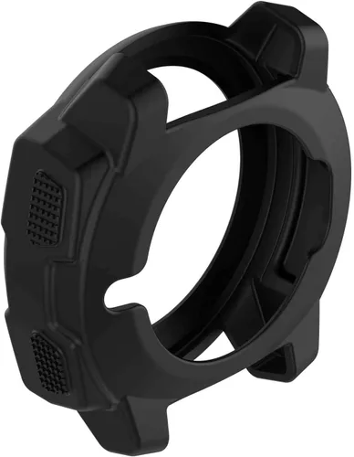 Vista 5 de FitTurn Funda para Garmin Instinct Watch – Protector de funda de diseñador delgado, bisel antiarañazos, funda de silicona (negro)