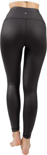 Vista 4 de 90 Degree By Reflex Leggings de tobillo de piel sintética de alta brillo para mujer