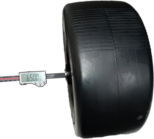 Vista 3 de Wright 72460033 - Juego de 2 ruedas planas de goma maciza de 13 x 6.5-6