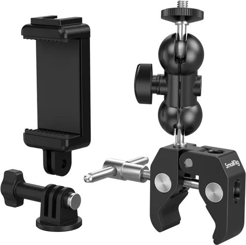 Vista 8 de SMALLRIG Super Clamp Mount 2 unidades, brazo mágico de doble cabeza de bola para cámara
