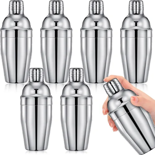 Vista 11 de Nitial Coctelera profesional de acero inoxidable, 6 unidades, mezclador de bebidas Martini, colador integrado para barman sin fugas, mezclador