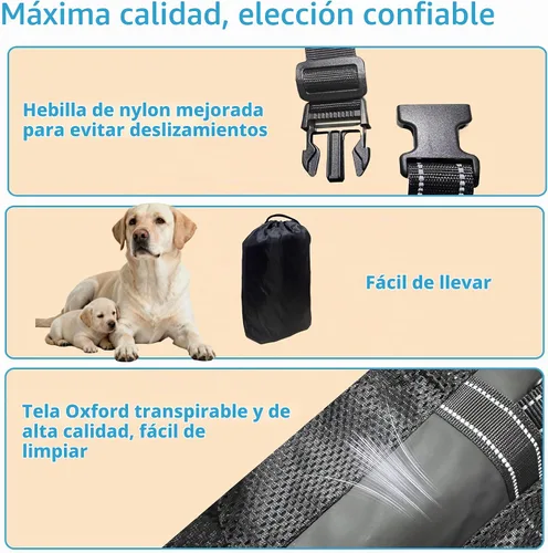 Vista 8 de Arnés doble uso para perro SyFatWeen con soporte para las patas traseras y cadera, cabestrillo canino para elevación de perro, ajustable y suave