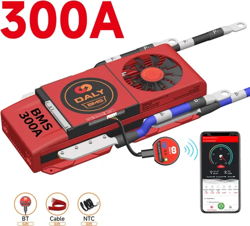 Vista 22 de DALY BMS 72V Li-ion 20S 30A Tablero de protección con cable de equilibrio de puerto común para panel solar autoconstruido, sistema de suministro