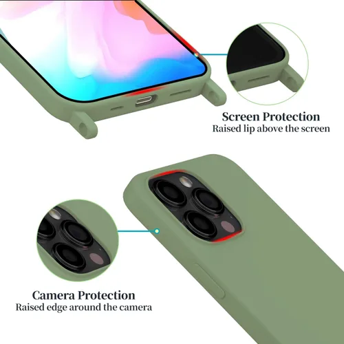 Vista 39 de Funda compatible con iPhone 8 Plus, iPhone 7 Plus/6 Plus/6S Plus con cordón, funda cruzada para iPhone con correa ajustable de silicona para iPhone