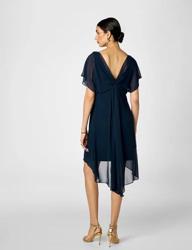 Vista 3 de Adrianna Papell gasa superposición vaina vestido