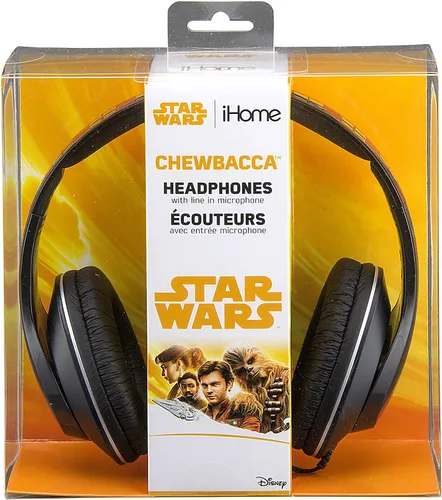 Vista 4 de eKids Star Wars Han Solo Movie Chewbacca - Auriculares sobre la oreja con micrófono integrado