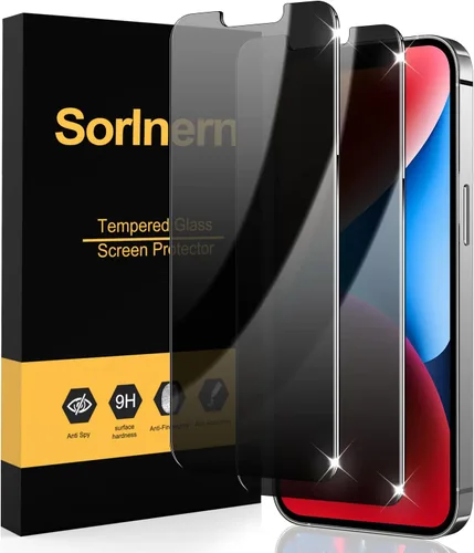 Vista 12 de Paquete de 2 protectores de pantalla de privacidad para iPhone 12 Pro Max, protector de pantalla de vidrio templado antiespía, sensible al tacto