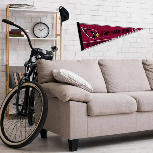Vista 3 de Rico Industries NFL Football Arizona Cardinals - Banderín de fieltro suave personalizado de 12 x 30 pulgadas, EZ para colgar