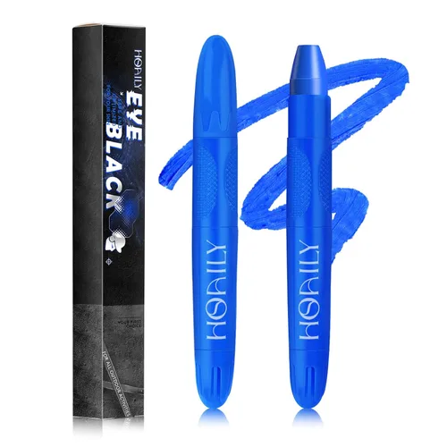 Vista 10 de HOSAILY Palo negro para ojos, pintura facial deportiva para sóftbol, béisbol, fútbol, lacrosse, pintura corporal crema de larga duración