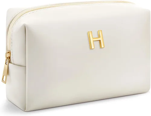 Vista 13 de Kigeli Initial Makeup Bag Gifts for Women Teen Girls Bridesmaid, C