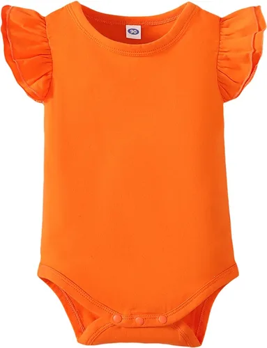 Vista 8 de Magic Park 0-24M Mameluco para bebé niña, traje de una pieza para bebé niña de color sólido, camiseta con volantes para niña, camiseta para bautizo