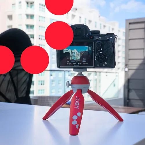 Vista 7 de Joby HandyPod 2 Kit, trípode de mesa con soporte para teléfono GripTight 360 y montaje de junta de pines, trípode de teléfono para teléfonos
