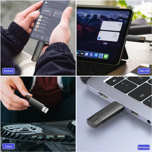 Vista 7 de JOIOT Unidad flash USB C de 32 GB, unidad flash USB 3.0 dual tipo C + USB A portátil tipo C, unidad flash USB tipo C 2 en 1 para teléfono