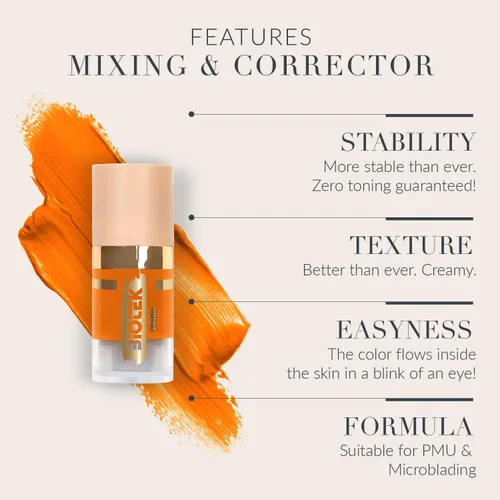 Vista 3 de Pigmento corrector de mezcla para maquillaje permanente - Hecho en Italia - Naranja 0,24 fl.oz.