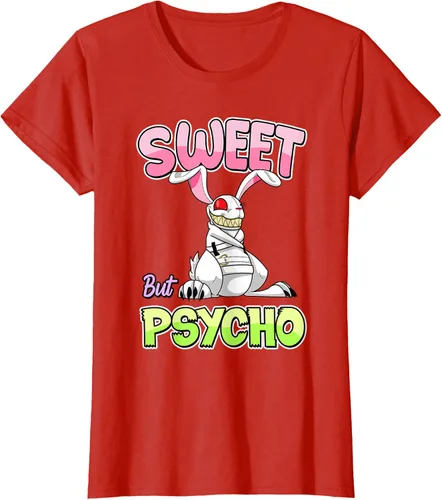 Vista 49 de Sweet But Psycho Shirt Bunny Creepy Gothic Rabbit Funny T-Shirt