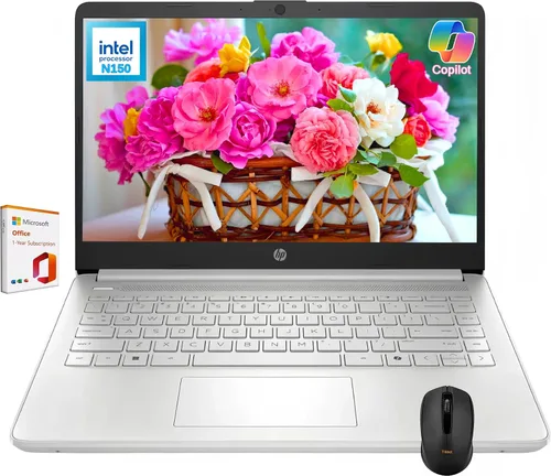 Vista 5 de Hp Stream - Laptop HD de 14 pulgadas, procesador Intel Celeron N4120, gráficos Intel UHD 600, Microsoft Office 365, 4 GB de RAM, SSD de 64 GB