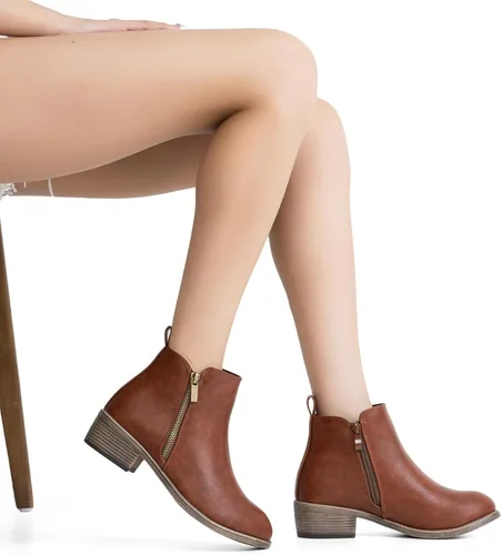 Vista 8 de Botines JEOSSY de tacón grueso y bajo para mujer