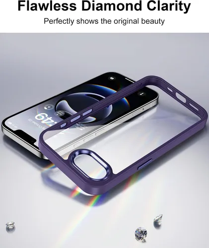 Vista 73 de HOOMIL Funda para iPhone 7 Plus/iPhone 8 Plus de 5.5 Pulgadas, sin amarillamiento, protección contra caídas, cubierta trasera dura transparente